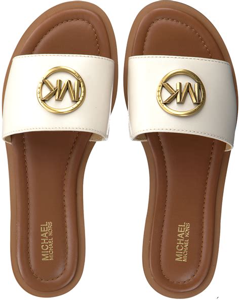 michael kors womens slides|Michael Kors slip on slippers.